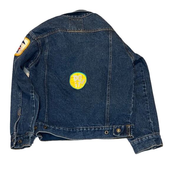 VTG Tomorrows Generation Jean Denim Jacket Juniors Small Retro 80s Patches - Picture 3 of 4